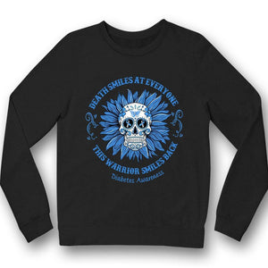 Death Smiles At Everyone, Sunflower Skull, Diabetes Awareness Shirt