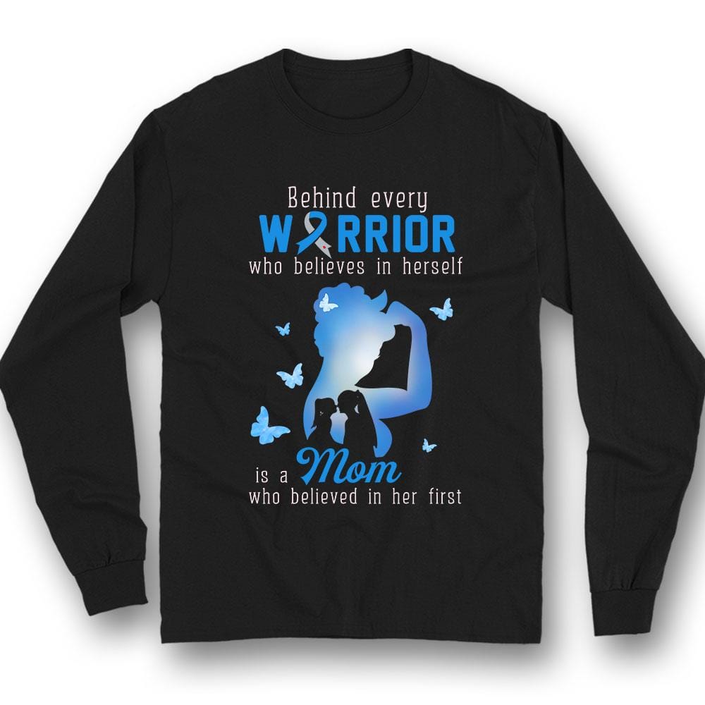 Personalized Behind Warrior Is Mom, Diabetes Awareness Shirt, Butterfly