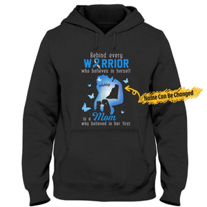 Personalized Behind Warrior Is Mom, Diabetes Awareness Shirt, Butterfly