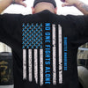 Diabetes Awareness Support Shirt, No One Fights Alone Ribbon American Flag