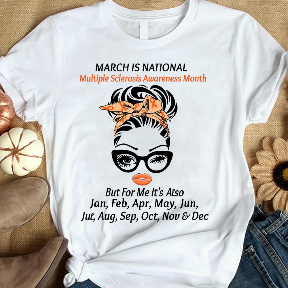 Marzo es el mes nacional de la EM, camiseta de concienciación sobre la esclerosis múltiple