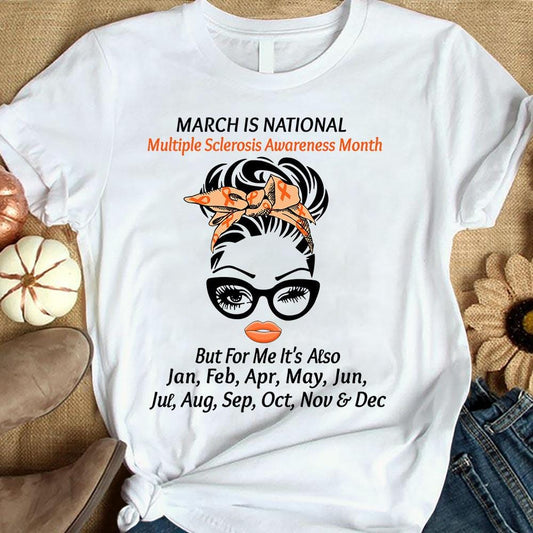 Marzo es el mes nacional de la EM, camiseta de concienciación sobre la esclerosis múltiple