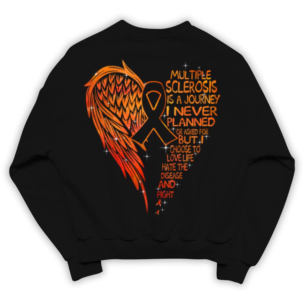 MS Is A Journey I Never Planned But I Choose To Fight, Wings, Multiple Sclerosis Awareness Shirt