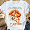 They Whispered To Her You Can Not Withstand The Storm Lips, Multiple Sclerosis Warrior Awareness T Shirt