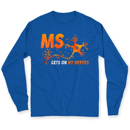 La esclerosis múltiple me pone de los nervios. Camiseta de concienciación sobre la esclerosis múltiple