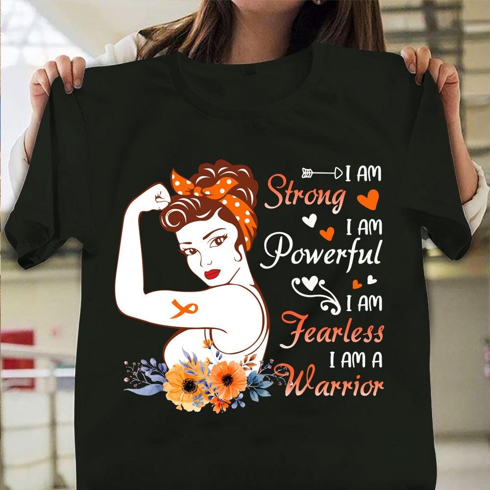 Soy fuerte, poderosa, valiente, guerrera de la esclerosis múltiple, camiseta para mujer