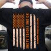 Multiple Sclerosis Warrior Awareness Shirt, No One Fights Alone Ribbon American Flag