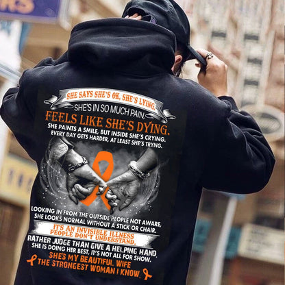 She Is My Beautiful Wife The Strongest Woman I Know Multiple Sclerosis Shirts