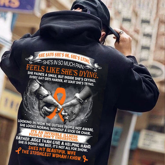 She Is My Beautiful Wife The Strongest Woman I Know Multiple Sclerosis Shirts