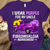 I Wear Purple For My Uncle, Ribbon Sunflower Car, Fibromyalgia Awareness T Shirt