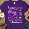 I Wear Purple For Sister, Lupus Awareness Warrior Shirt, Ribbon Heart Butterfly