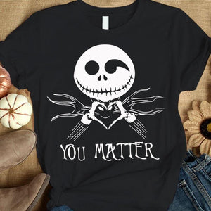 Suicide Awareness Shirt, You Matter Skull Semicolon