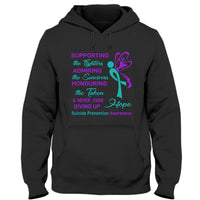 Support Fighters Admire Survivors Butterfly, Suicide Prevention Awareness Shirt
