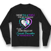 I Wear Teal & Purple For My Husband, Ribbon Heart, Suicide Prevention Awareness T Shirt
