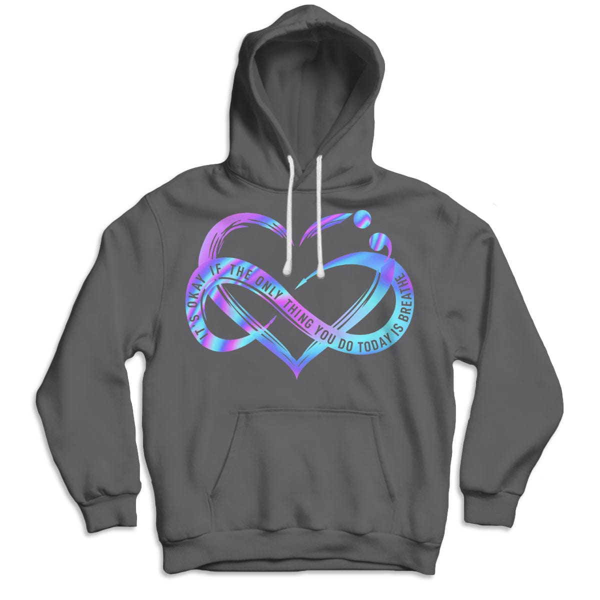 Camisetas de prevención del suicidio Corazón infinito Está bien si lo único que haces hoy es respirar