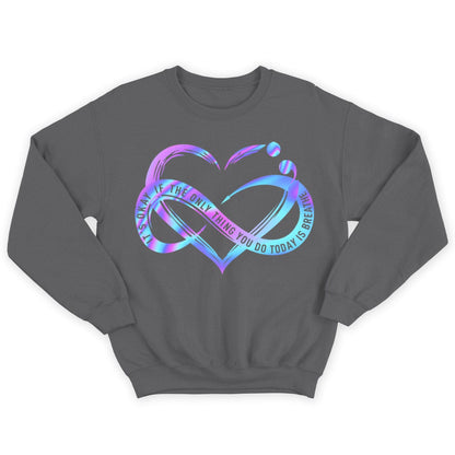 Camisetas de prevención del suicidio Corazón infinito Está bien si lo único que haces hoy es respirar