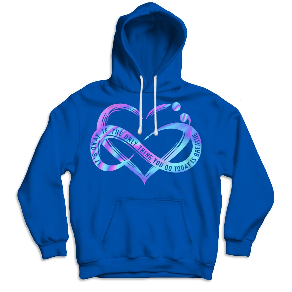 Está bien si lo único que haces hoy es respirar Camisetas de prevención del suicidio con el corazón infinito