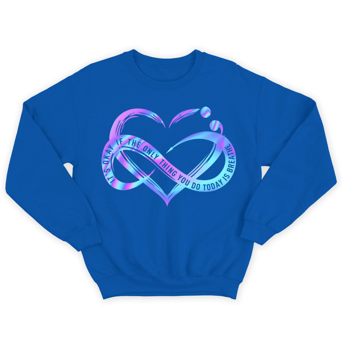 Está bien si lo único que haces hoy es respirar Camisetas de prevención del suicidio con el corazón infinito