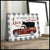 Red Truck Plaid Pattern Cow Farmhouse The Gate Open Cow Poster, Canvas