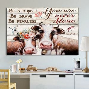 Cow Couple You Are Never Alone Poster, Canvas