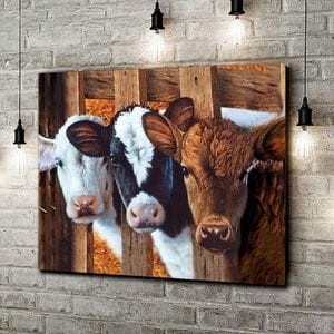 Dairy Cattle Cow Poster, Canvas