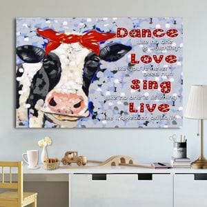 Póster de Cow Dance Love Sing Live, lienzo