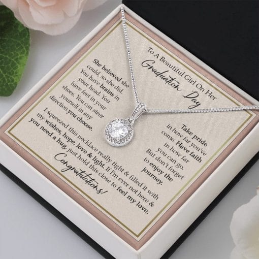 To A Beautiful Girl On Her Graduation Day Enternal Hope Necklace Enjoy The Journey