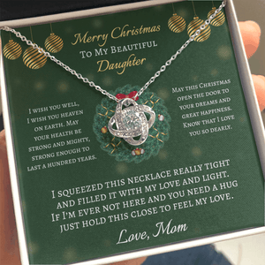 Collar Feliz Navidad para mi hermosa hija: que esta Navidad te abra la puerta a tus sueños y a una gran felicidad