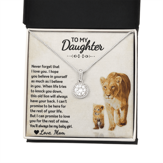 Para mi hija, collar de esperanza eterna de Lion Mom: espero que creas en ti tanto como yo creo en ti. Sé siempre mi niña.