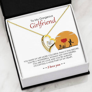 To My Girlfriend Forever Love Necklace - You're My Love And You're Already Occupying A Huge Part Of My Heart