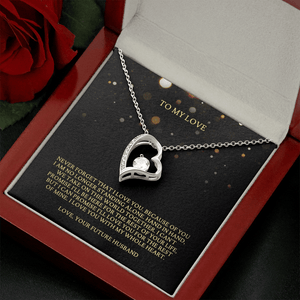 Collar para mi novia: te amo con todo mi corazón de parte de tu futuro esposo