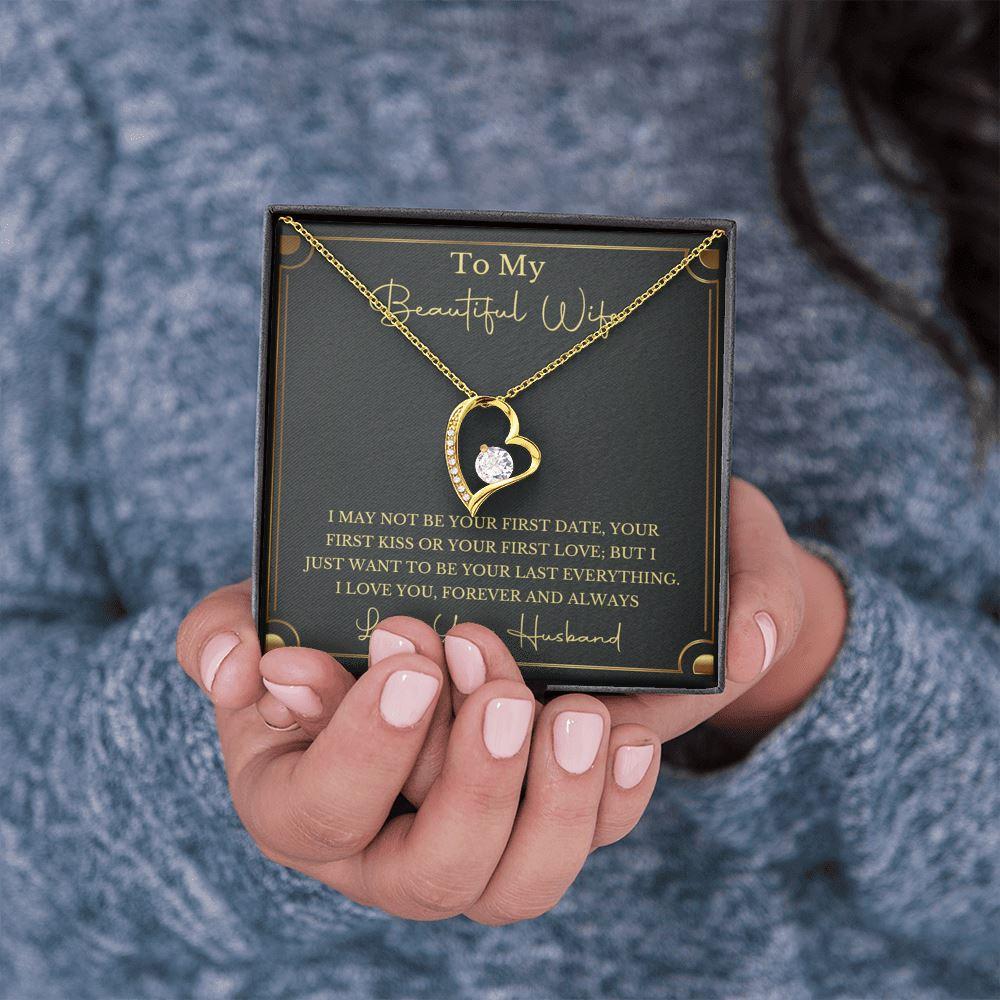 Para mi bella esposa collar amor eterno - solo quiero ser tu ultimo todo te amo por siempre y para siempre