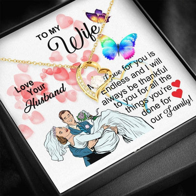 To Wife My Love For You Is Endless Forever Love Forever Love Necklace Gift For Her