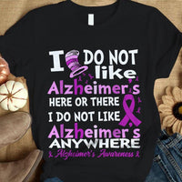 Alzheimer's Awareness Shirt, I Do Not Like Here Anywhere, Purple Ribbon