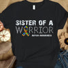 Sister Of A Warrior, Puzzle Piece Ribbon, Autism Awareness Shirt