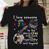 I Love Someone To The Moon And Back, Puzzle Piece Ribbon, Autism Awareness Shirt