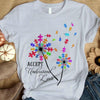 Autism Acceptance Awareness Shirt, Accept Understand Love, Puzzle Piece Dandelion