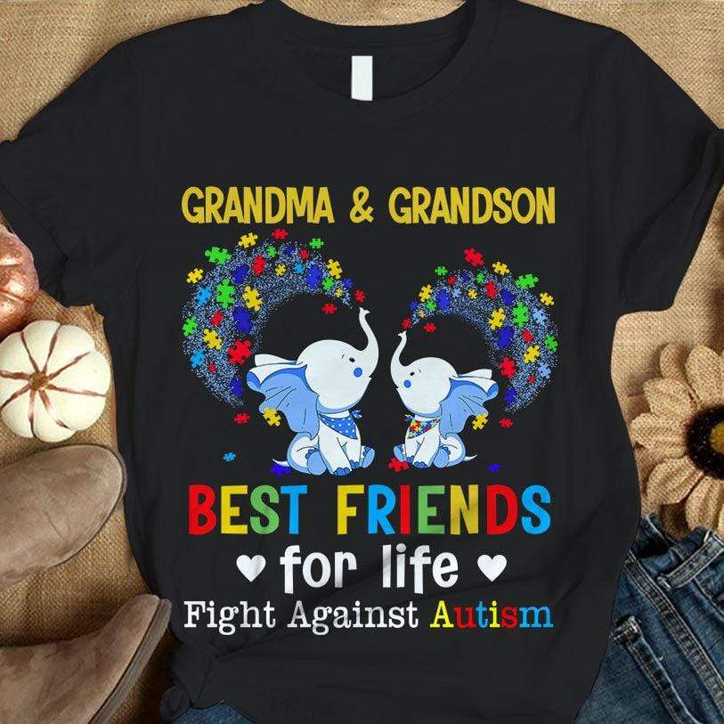 Autism Grandma Shirt Best Friends For Life, Elephant Puzzle Piece