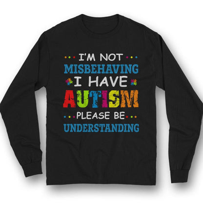 No me estoy portando mal, sé comprensivo, camiseta de concienciación sobre el autismo, pieza de rompecabezas