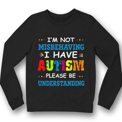No me estoy portando mal, sé comprensivo, camiseta de concienciación sobre el autismo, pieza de rompecabezas