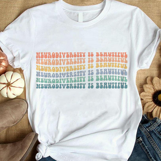 Camiseta de apoyo a la concienciación sobre el autismo: la neurodiversidad es hermosa