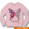 Personalized Breast Cancer Hoodie, I Am The Storm, Pink Butterfly, Custom Breast Cancer Awareness Hoodie