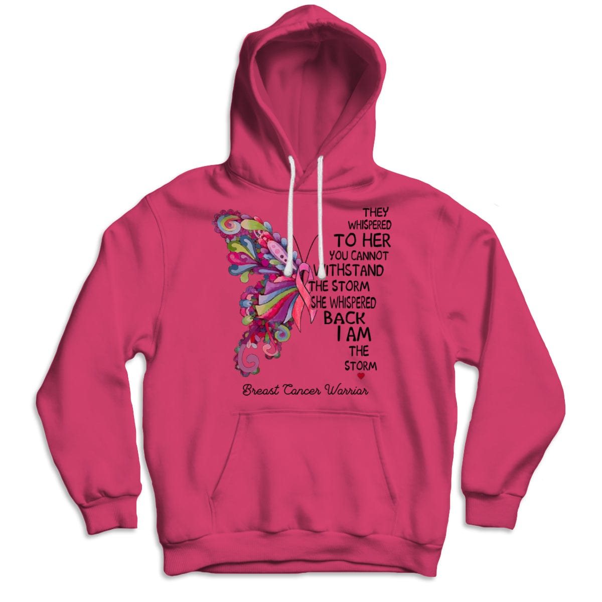 Breast Cancer Warrior Shirts I Am The Storm, Pink Butterfly