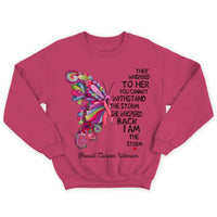 Breast Cancer Warrior Shirts I Am The Storm, Pink Butterfly