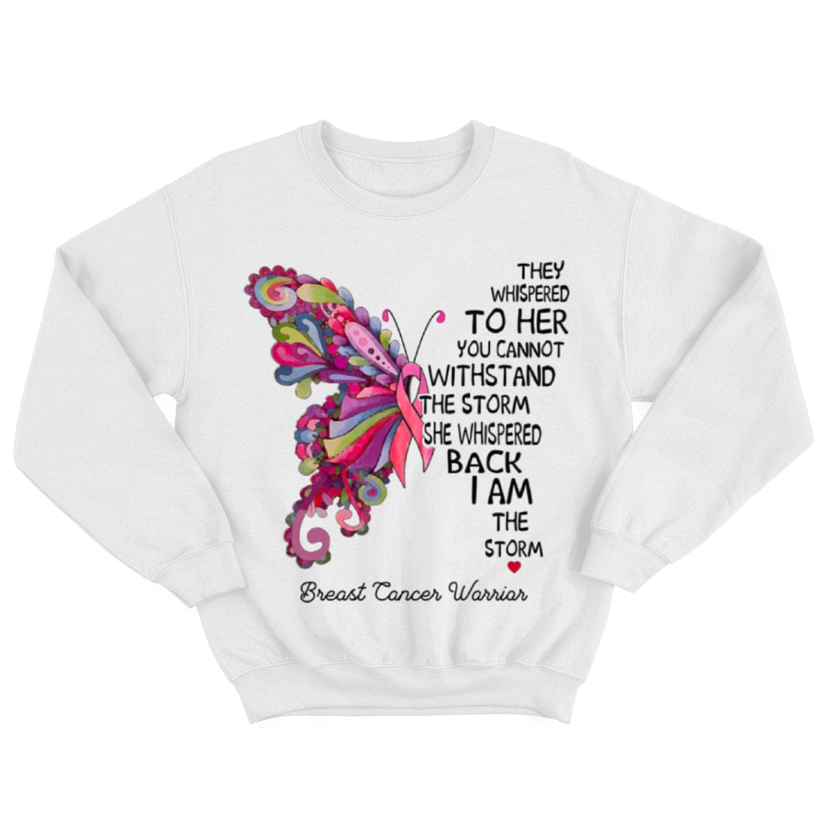 Breast Cancer Warrior Shirts I Am The Storm, Pink Butterfly