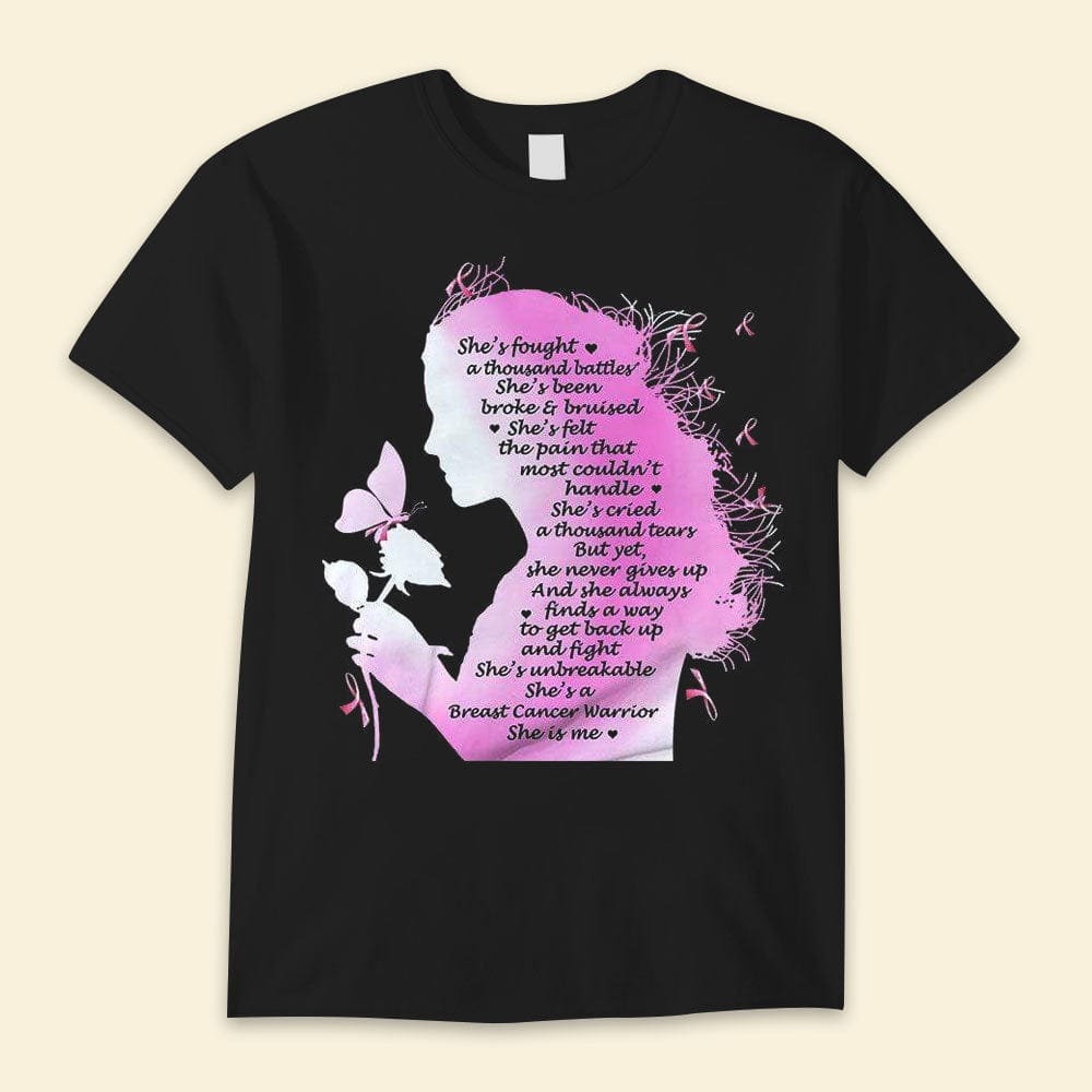 Ella ha luchado mil batallas, ella soy yo, camiseta de concientización sobre el cáncer de mama