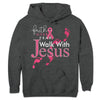 Faith Over Fear Walk With Jesus, Pink Ribbon, Breast Cancer Sayings Awareness Shirt