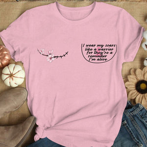 I Wear My Scars Like A Warrior, Support Warrior, Breast Cancer Survivor Awareness Shirt