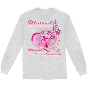 Sudadera con capucha y lazo rosa con corazón y mariposa para el cáncer de mama, camisetas