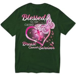 Blessed To Be Called, Pink Ribbon Heart & Butterfly Breast Cancer Sweatshirt, Shirts